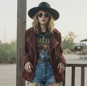 GAP XS Y2K Indie Skeeze Grunge Western Gilmore Girls Boyfriend Corduroy Jacket